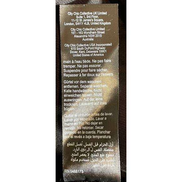 CITY CHIC New Plus Size Womens Precious Tie Tunic Mini Dress Black M 18 Boho LBD - Picture 11 of 13